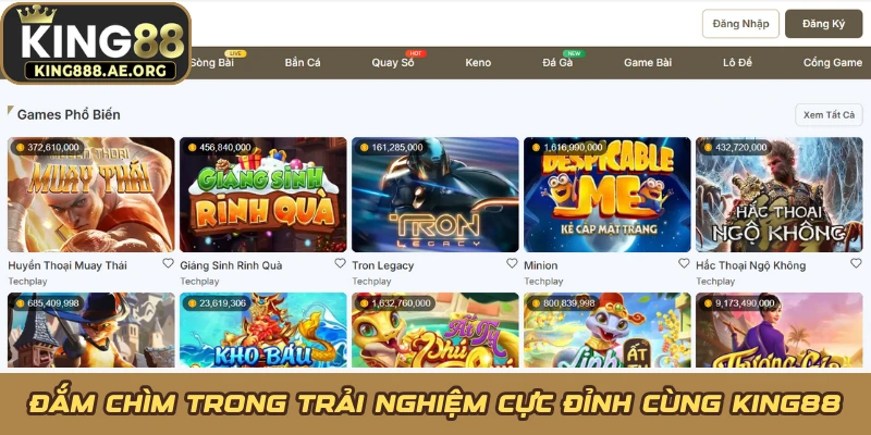 Đắm chìm trong trải nghiệm cực đỉnh cùng KING88