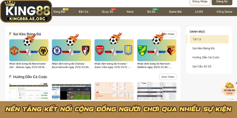 Nền tảng kết nối cộng đồng người chơi qua nhiều sự kiện